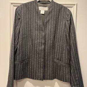 NWOT doncaster gray and purple suit blazer jacket size 10
